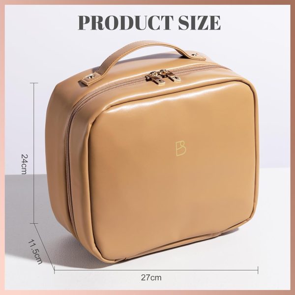 BS-MALL XL Makeup Case – Premium Makeup Bag with Soft Leather, Waterproof and Durable for Long-Term Use - Image 6
