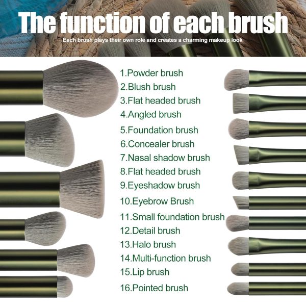 BS-MALL Makeup Brushes Set 23 Pcs – Premium Synthetic Foundation Powder Concealers Eye Shadows with Pool Float Cup Holder - Image 3