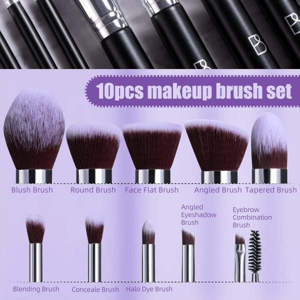 BS-MALL Makeup Brushes Set 30 Pcs – Including Face Washing Puffs, Blush Powder Bronzer Foundation Eyeshadow Concealer Brushes, and Mini Makeup Sponge Makeup Sponges Set (Black) - Image 6