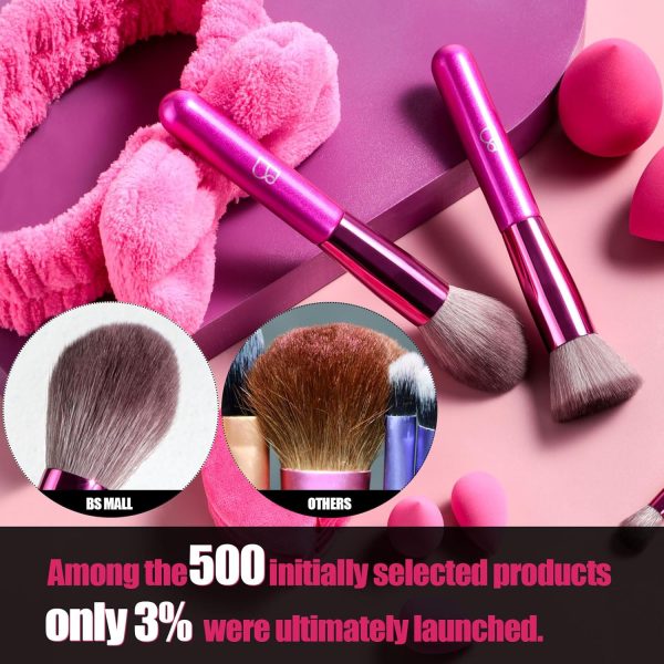 BS-MALL Makeup Brushes Set 30 Pcs – Including Face Washing Puffs, Blush Powder Bronzer Foundation Eyeshadow Concealer Brushes, and Mini Makeup Sponge Makeup Sponges Set (Black) - Image 12